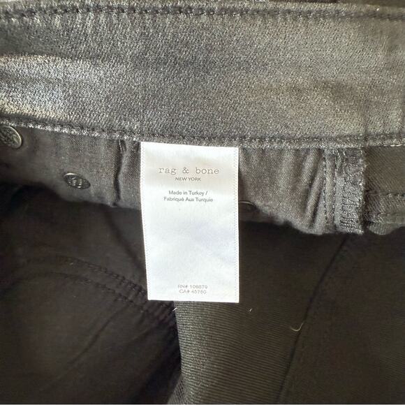 Rag & Bone Casey High Rise Flared Black Faux Leather Pants Size 28 - Picture 3 of 5